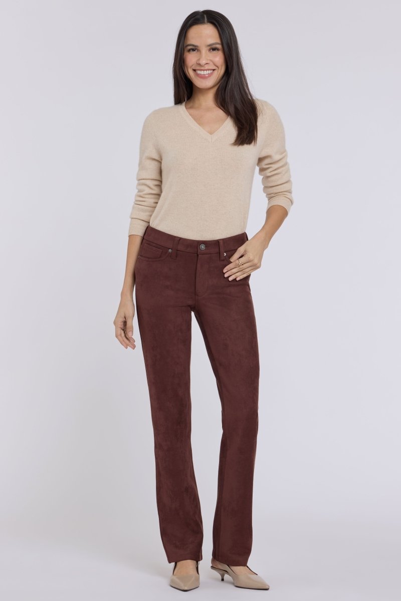 Faux Suede Marilyn Straight Pants Sculpt-Her™ Collection | Chocolate Fondant - NYDJ