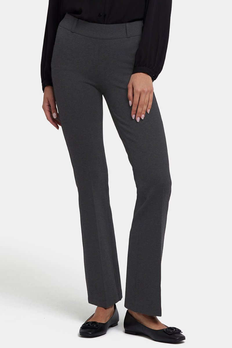 Flare Pull-On Sculpt-Her™ Trouser | Charcoal Heather | Non Denim | NYDJ