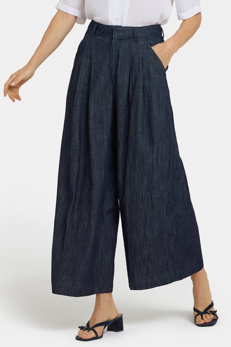 Giselle Wide Leg Ankle Trouser | Dark Indigo | Pants | NYDJ