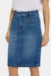 High Rise Denim Skirt | Wild River | Denim | NYDJ