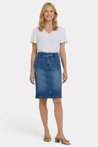 High Rise Denim Skirt | Wild River | Denim | NYDJ