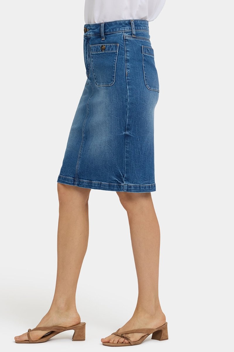 High Rise Denim Skirt | Wild River | Denim | NYDJ