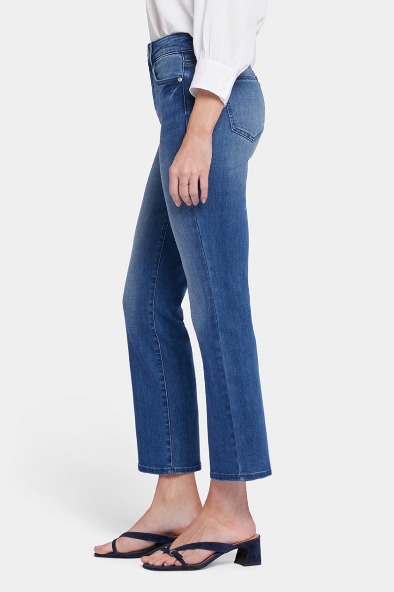 High Rise Marilyn Straight Ankle Jeans Medium Blue Premium Denim | Blue island | Denim | NYDJ
