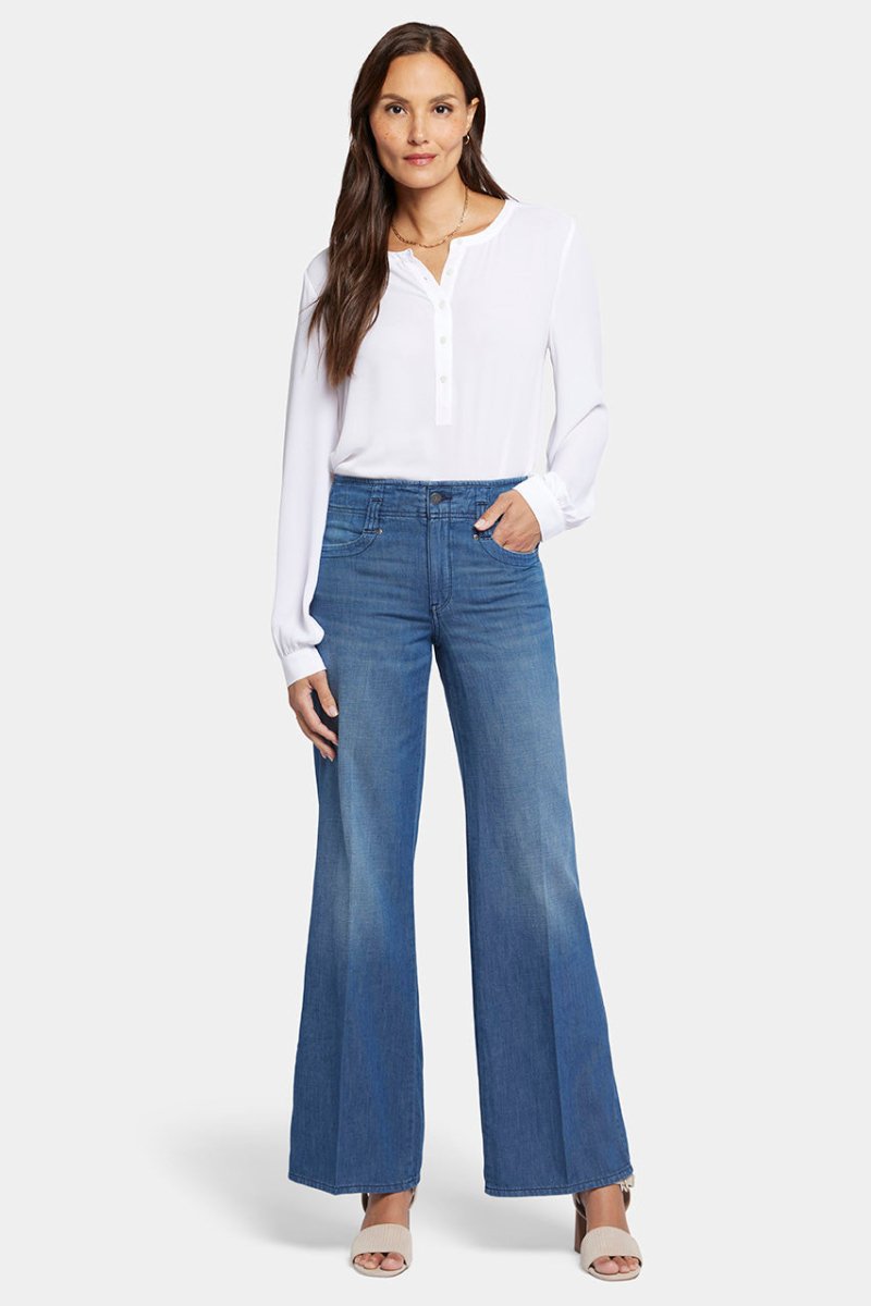 High Rise Teresa Wide Leg Jeans Dark Blue Premium Denim | Missionblue | Pants | NYDJ