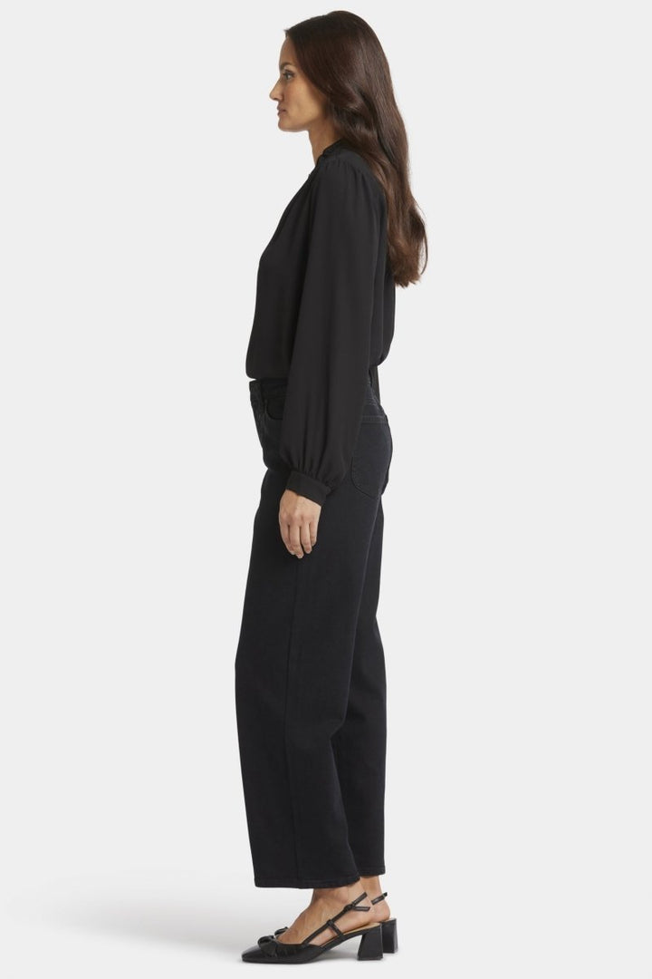 Jemma Barrel Jeans Black Premium Denim | Night Tides - NYDJ