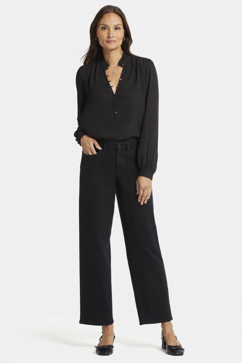 Jemma Barrel Jeans Black Premium Denim | Night Tides - NYDJ