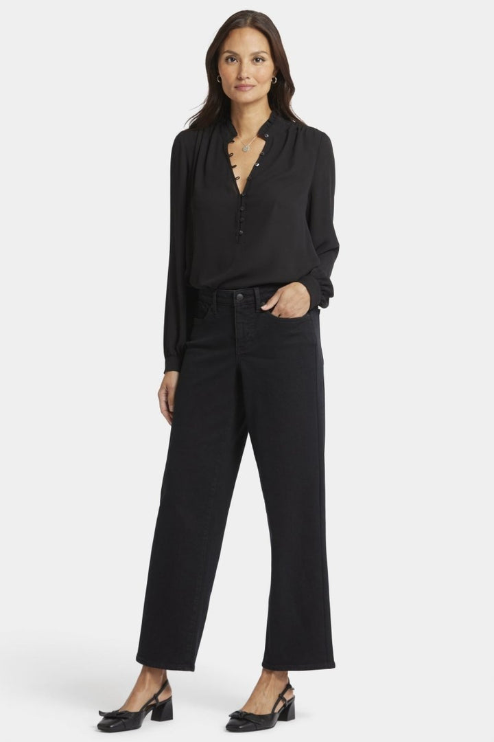 Jemma Barrel Jeans Black Premium Denim | Night Tides - NYDJ