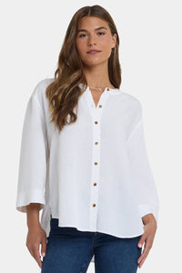 Maggie Oversize Blouse | Optic White | Blouse | NYDJ