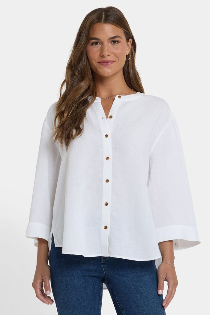 Maggie Oversize Blouse | Optic White | Blouse | NYDJ