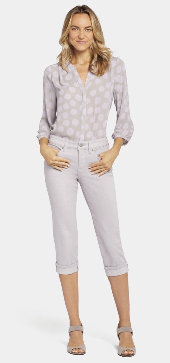 Marilyn Crop Cuff Jeans Grey Cool Embrace® Denim | Pearl Grey | Pants | NYDJ