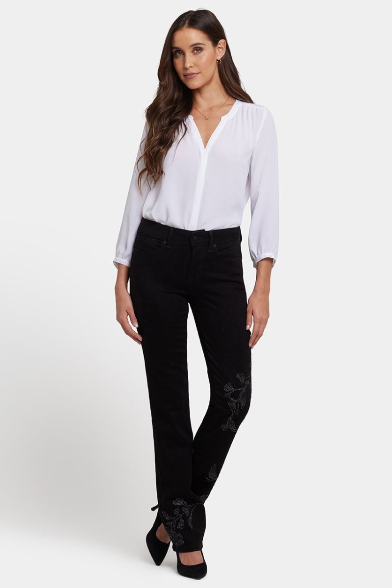 Marilyn Straight Jeans | Black Rinse | Denim | NYDJ