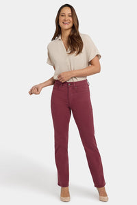 Marilyn Straight Jeans | True Burgundy | Pants | NYDJ