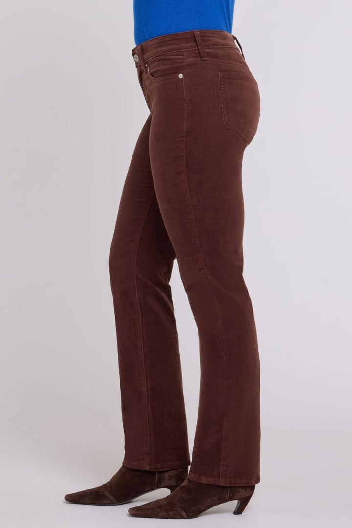 Marilyn Straight Pants In Stretch Corduroy | Chocolate Fondant - NYDJ