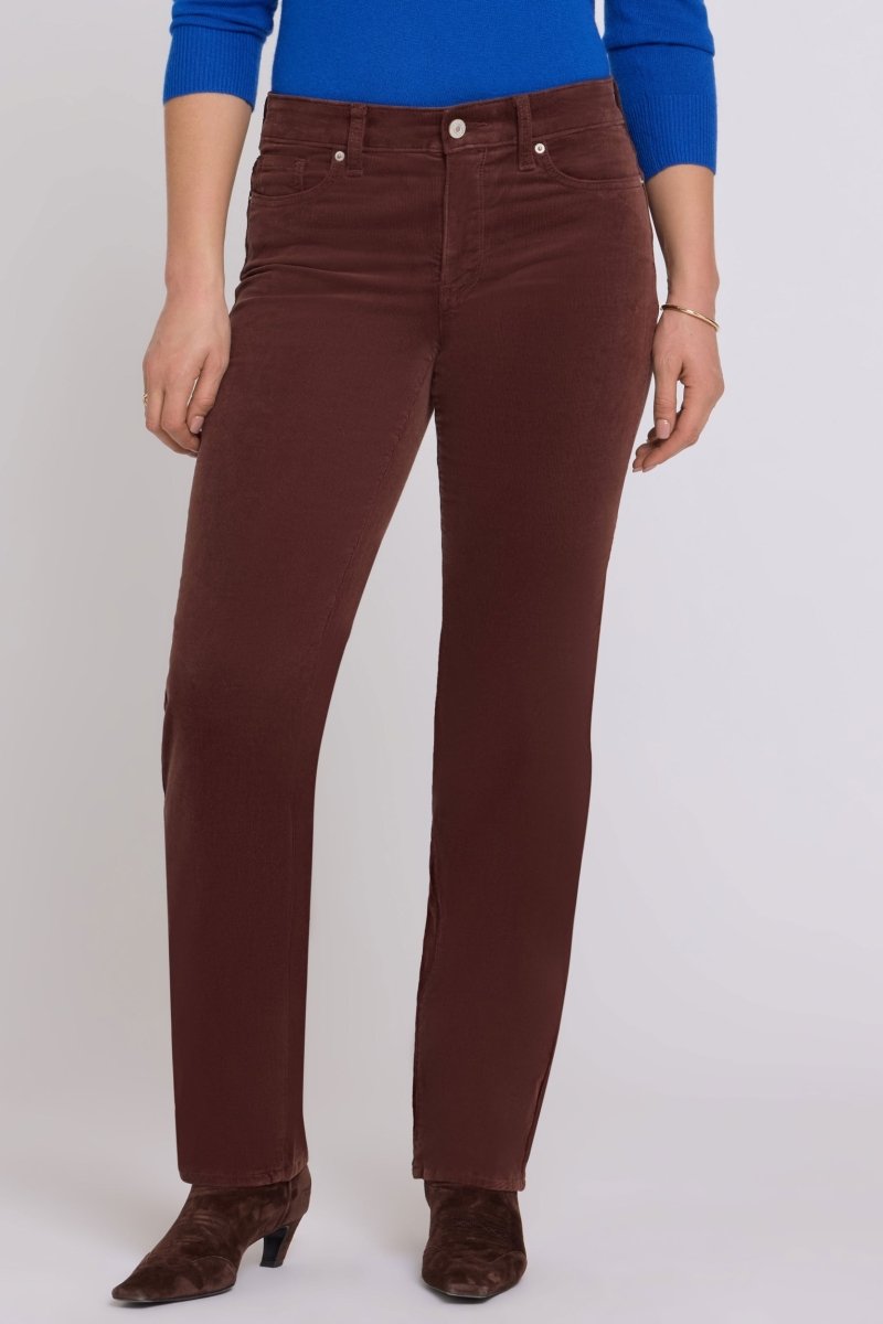 Marilyn Straight Pants In Stretch Corduroy | Chocolate Fondant - NYDJ