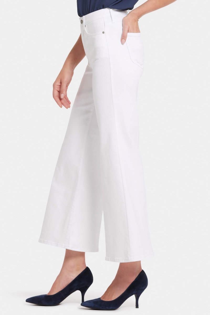 Mia Palazzo Ankle Jeans With High Rise | Optic White | Denim | NYDJ