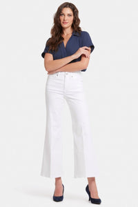 Mia Palazzo Ankle Jeans With High Rise | Optic White | Denim | NYDJ