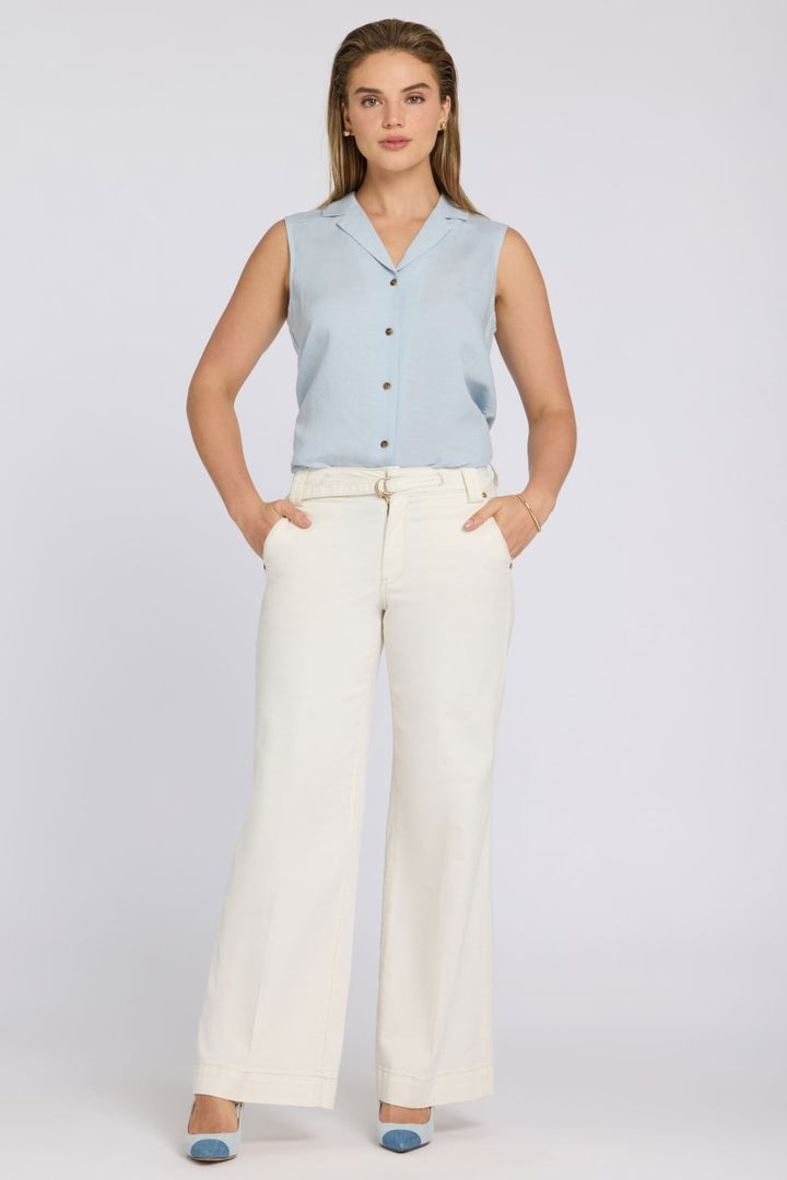 Mia Palazzo Jeans With High Rise | Vintage White | Denim | NYDJ