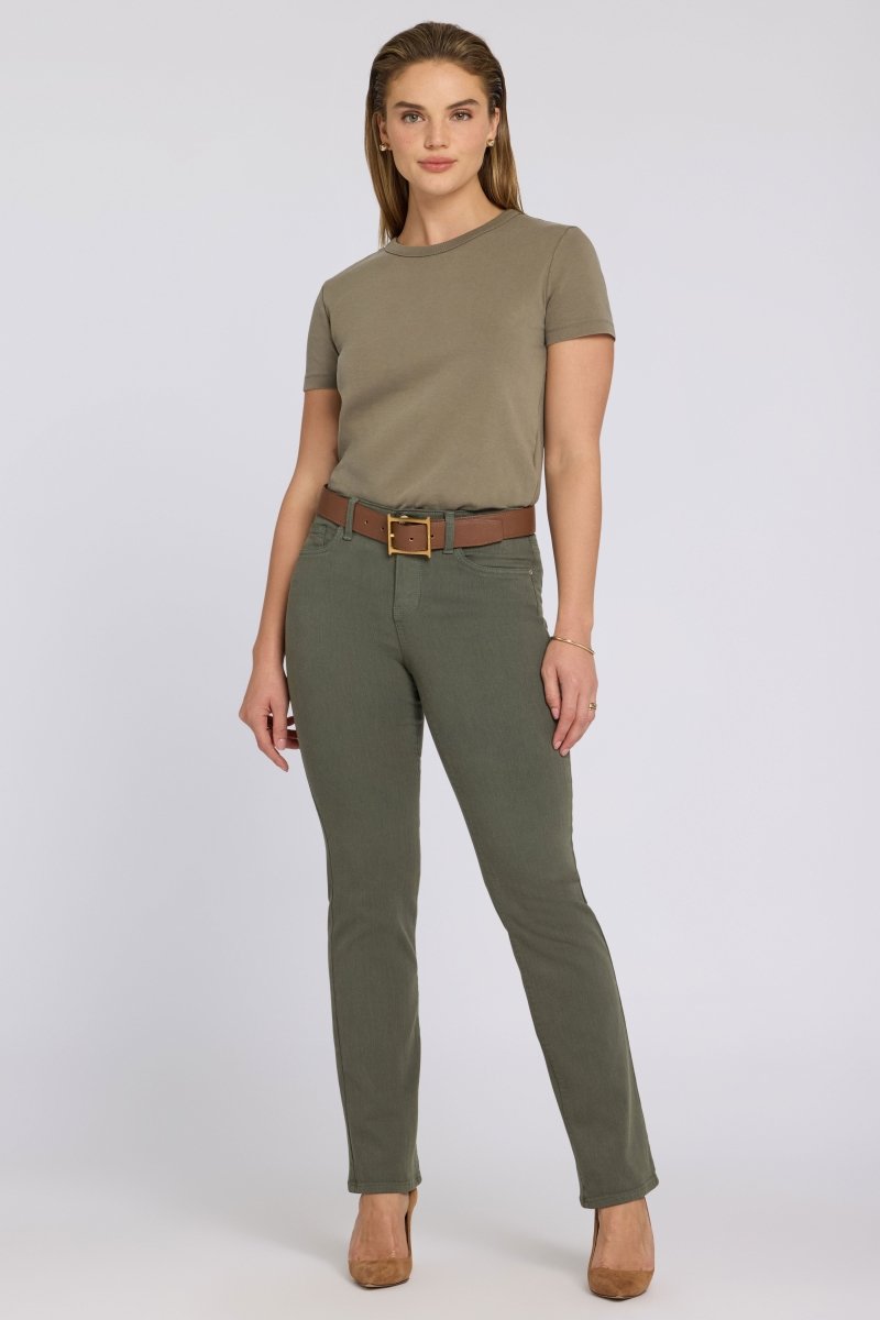 No Gapper™ Marilyn Straight Jeans In Sure Stretch® Denim | Desert Green | Pants | NYDJ