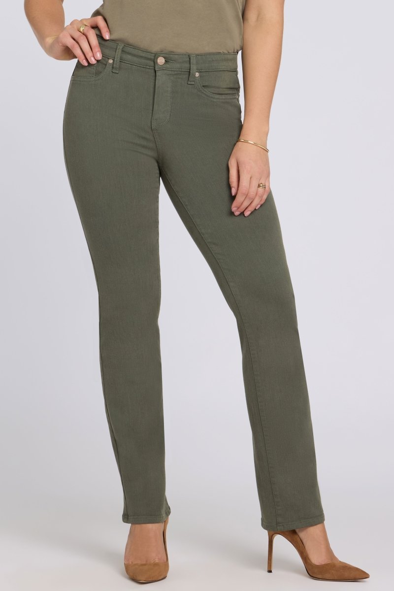 No Gapper™ Marilyn Straight Jeans In Sure Stretch® Denim | Desert Green | Pants | NYDJ