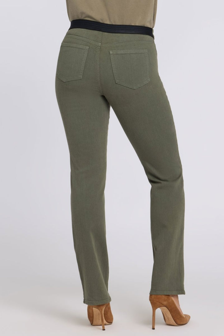 No Gapper™ Marilyn Straight Jeans In Sure Stretch® Denim | Desert Green | Pants | NYDJ