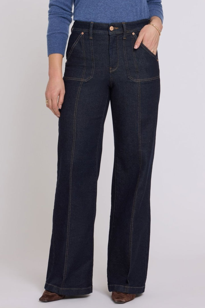 NYDJ Mia Palazzo Jeans With High Rise | Rinse - NYDJ