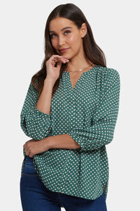 Pintuck Blouse | Adeline Dots | Blouse | NYDJ