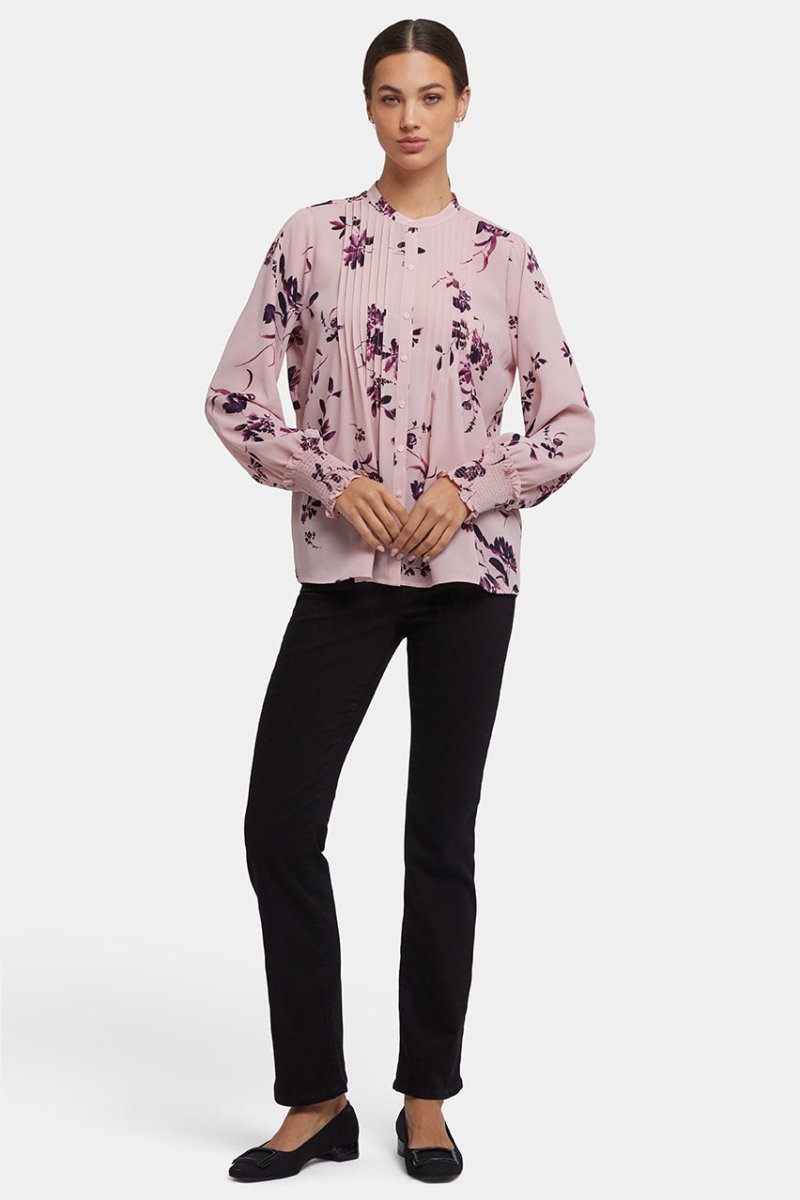 Pleated Peasant Blouse | Petite Palais | Blouse | NYDJ