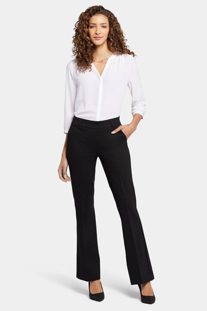 Pull-On Flared Sculpt-Her™ Trouser | Black | Non Denim | NYDJ