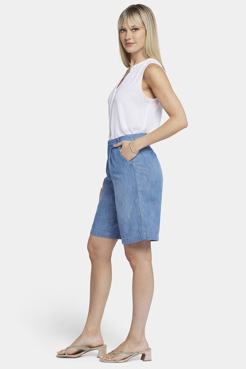Relaxed Denim Bermuda Shorts With High Rise | Corfu | Shorts | NYDJ