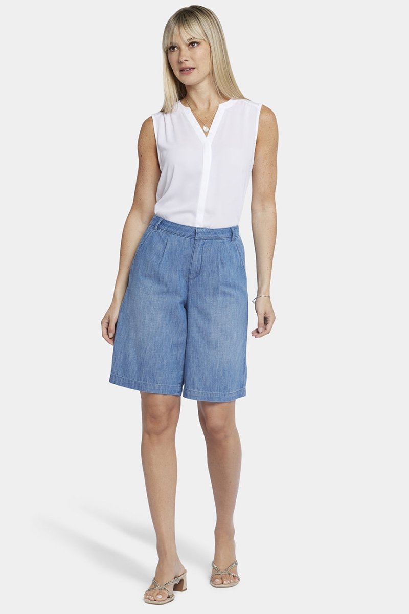 Relaxed Denim Bermuda Shorts With High Rise | Corfu | Shorts | NYDJ