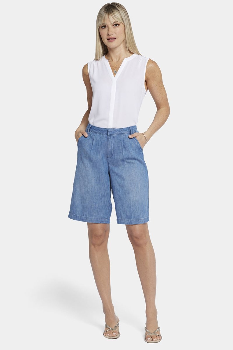 Relaxed Denim Bermuda Shorts With High Rise | Corfu | Shorts | NYDJ