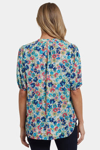 Short Puff Sleeve Top | Cala Gracio | Blouse | NYDJ