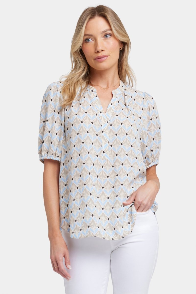 Short Puff Sleeved Top | Cabo Punta | Blouse | NYDJ