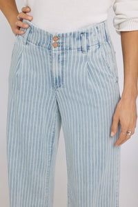 Simone Wide Leg Jeans With High Rise | Azure Stripe | Denim | NYDJ