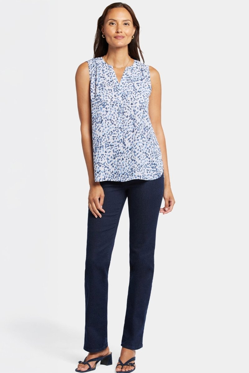 Sleeveless Pintuck Blouse Fleck Print | Hayward Hills | Top | NYDJ