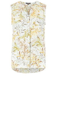 Sleeveless Pintuck Blouse Vintage Print | Chateau Jardin | Top | NYDJ