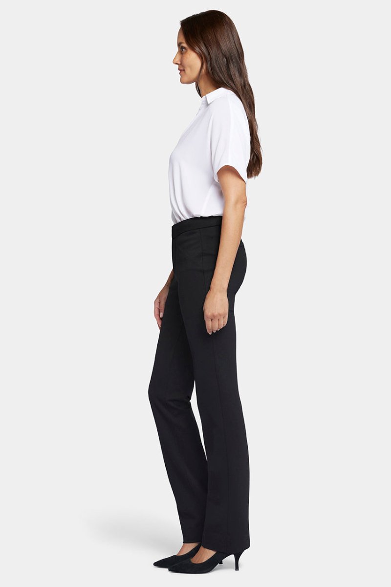 Slim Pants in Ponte Knit | Black | Pants | NYDJ