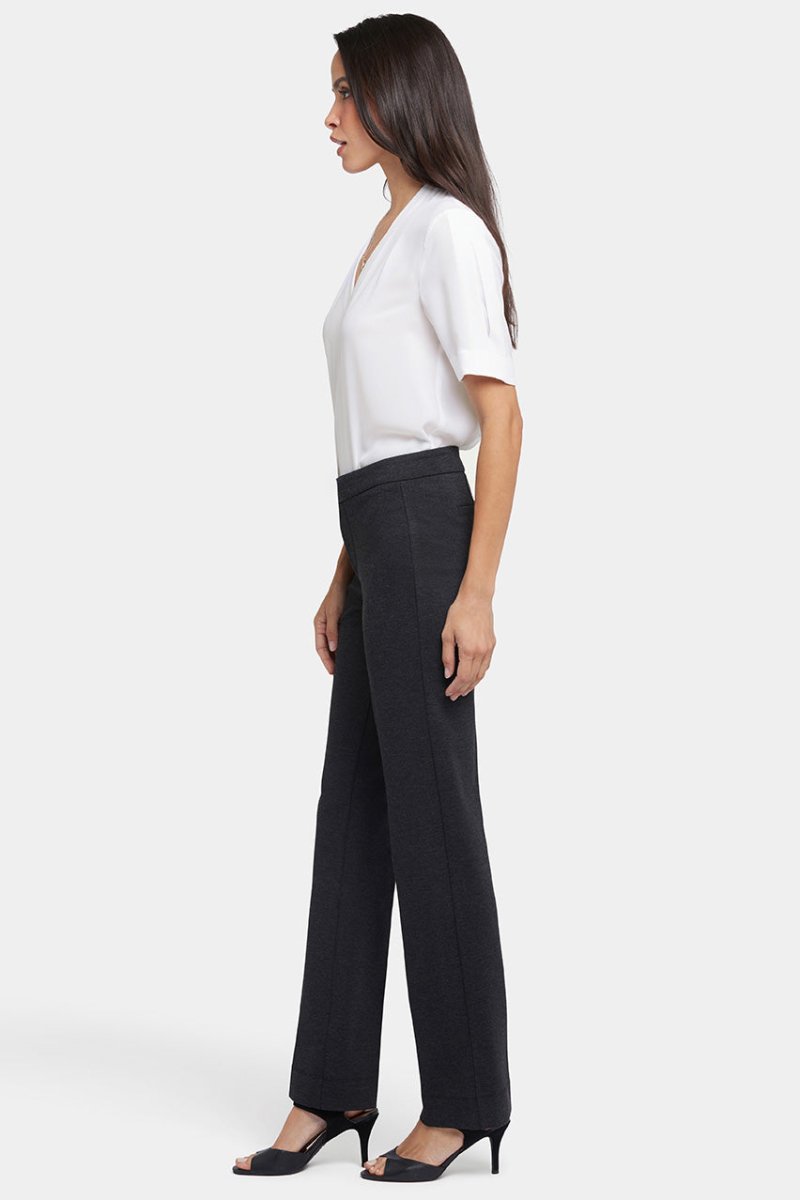 Slim Pants in Ponte Knit | Charcoal Heather | Pants | NYDJ