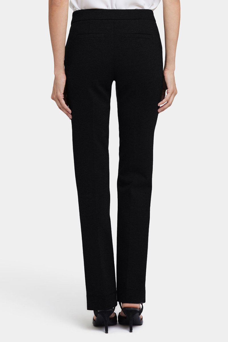 Slim Trouser Pants In Petite In Ponte Knit | Black | Pants | NYDJ