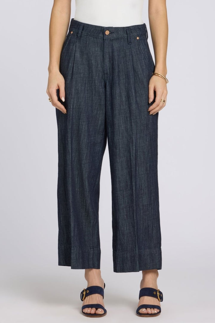 Teresa Wide Leg Ankle Jeans With High Rise | Dark Indigo | Pants | NYDJ