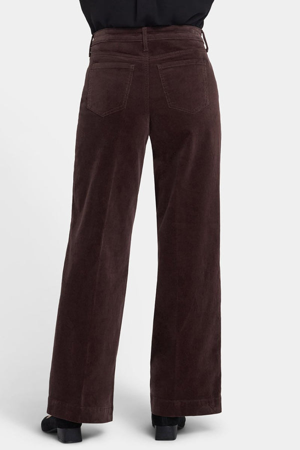 Teresa Wide Leg Corduroy Trouser | Bitter Chocolate | Non Denim | NYDJ