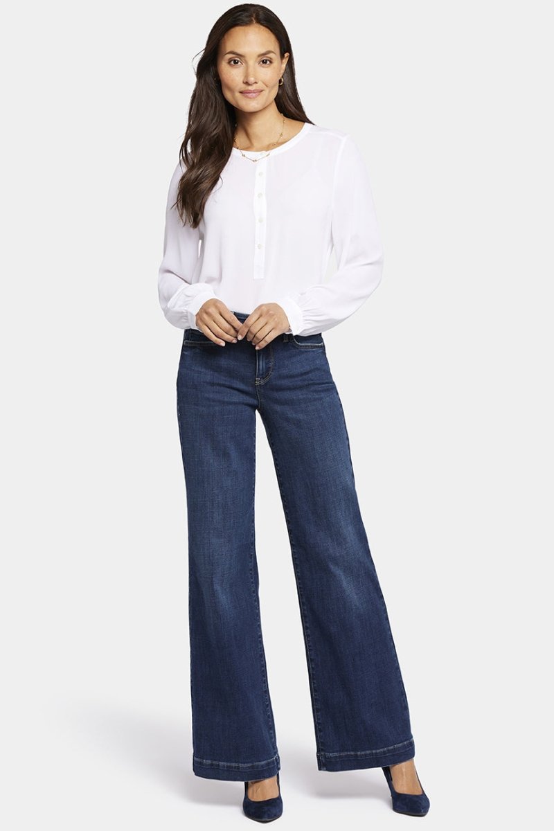Teresa Wide Leg Jeans Medium Blue Premium Denim | Cambridge | Pants | NYDJ