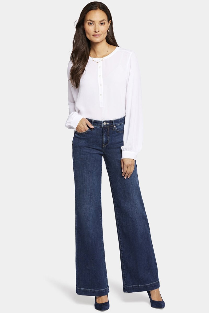 Teresa Wide Leg Jeans Medium Blue Premium Denim | Cambridge | Pants | NYDJ
