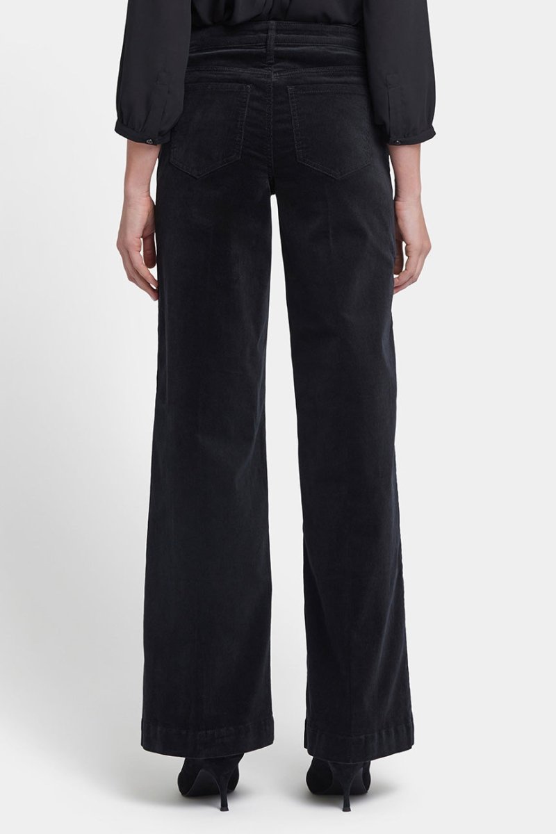 Teresa Wide Leg Trouser Corduroy | Black | Non Denim | NYDJ