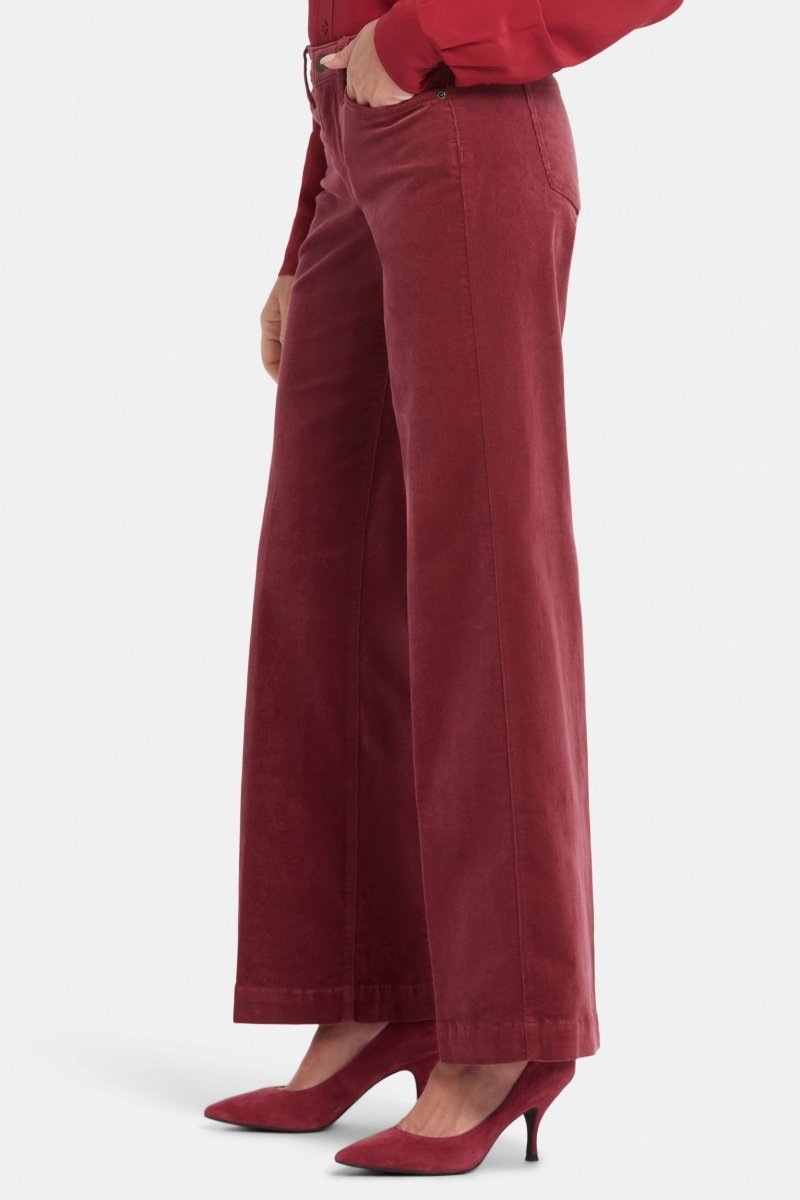 Teresa Wide Leg Trouser Red Corduroy | Paintbrush | Non Denim | NYDJ