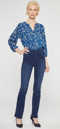 Marilyn Straight Pull-On Jeans Dark Blue SpanSpring™ Denim | Blue Star | Denim | NYDJ