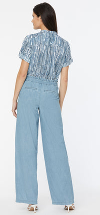 Wide Leg Trouser Light Blue Chambray | Light Stone | Denim | NYDJ