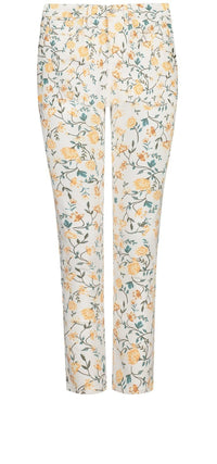 Sheri Slim Ankle Jeans Printed Premium Denim | Zinnia Arrangement Marigold | Non Denim | NYDJ