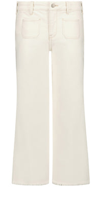 Patchie Wide Leg Ankle Jeans White | Carson | Pants | NYDJ