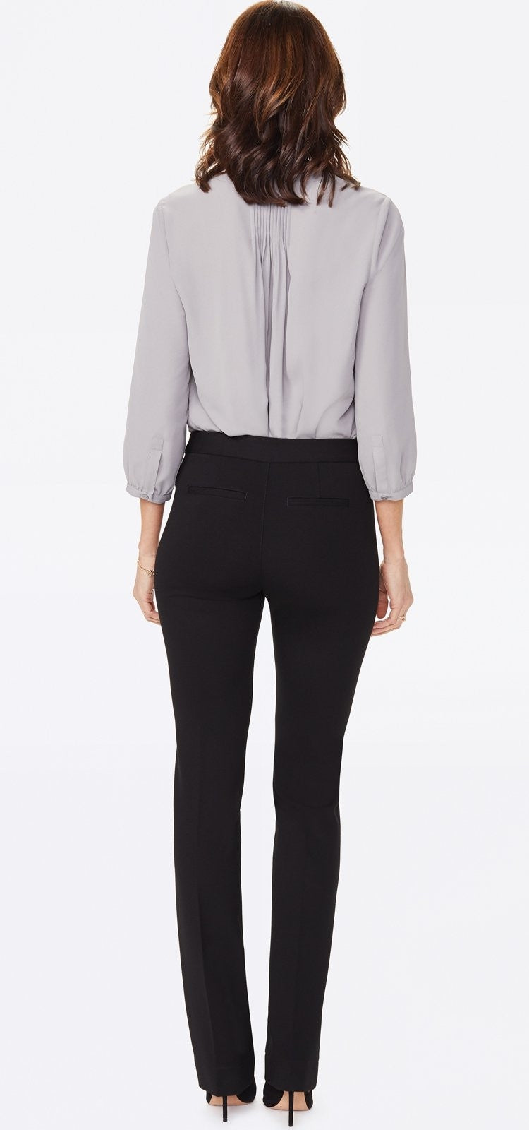 Slim Trouser Pants In Petite In Ponte Knit | Black | Pants | NYDJ